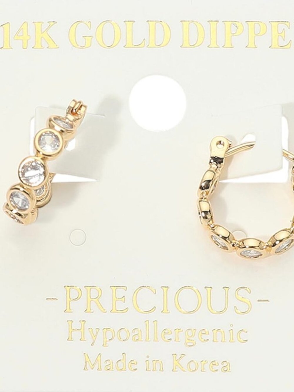14K GOLD BUBBLE HOOP EARRINGS